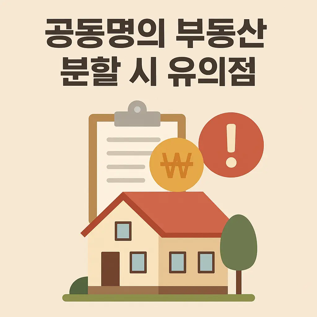 공동명의 부동산 분할